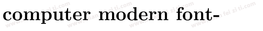 computer modern font字体转换